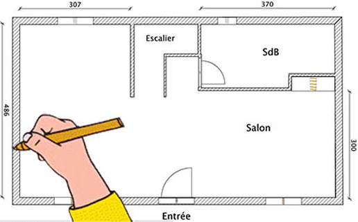 plan de maison échelle